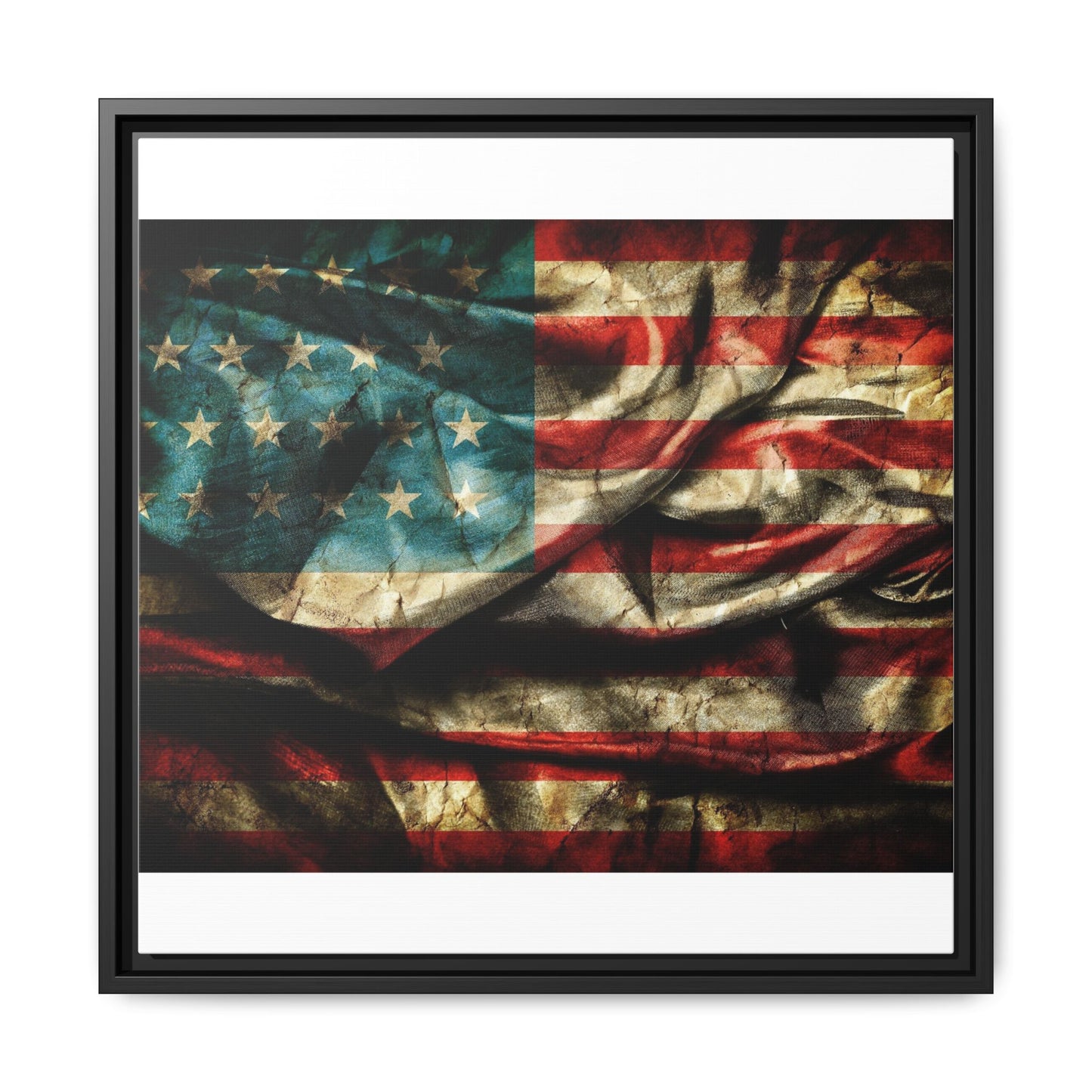 Framed American Flag Canvas