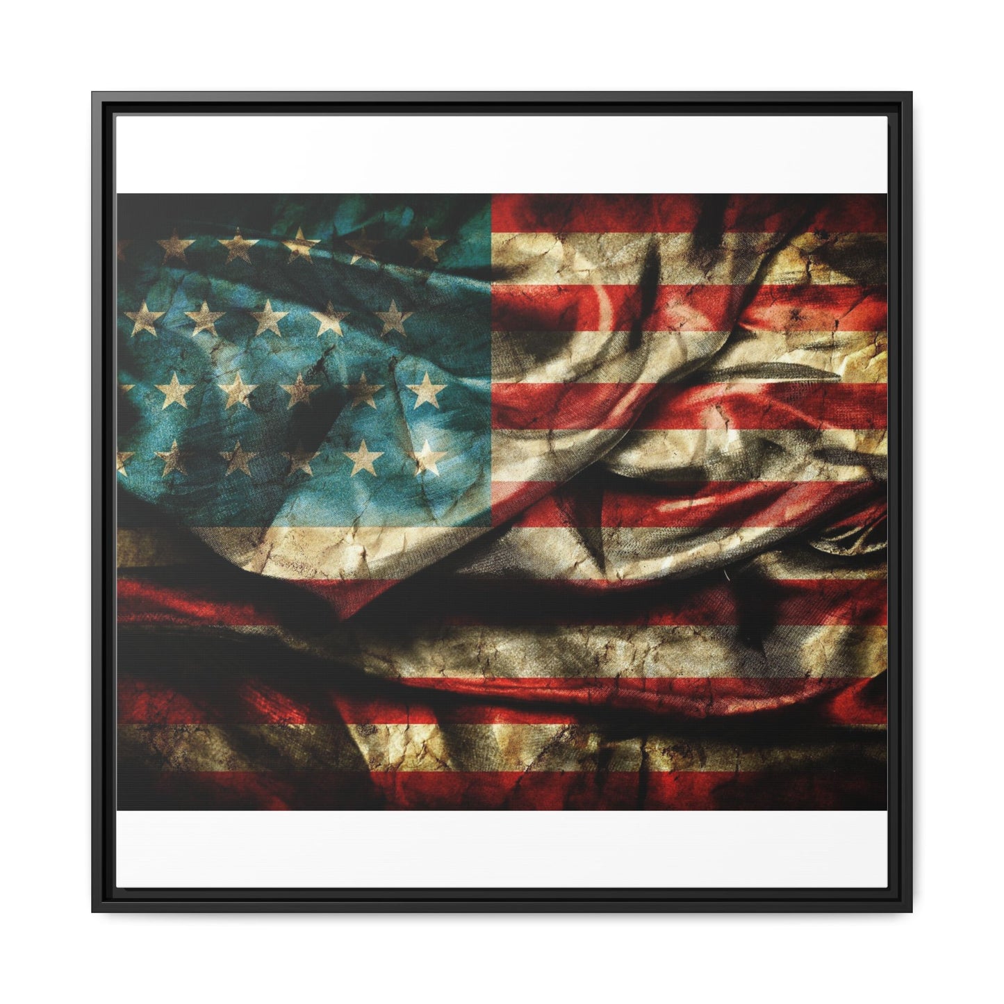 Framed American Flag Canvas