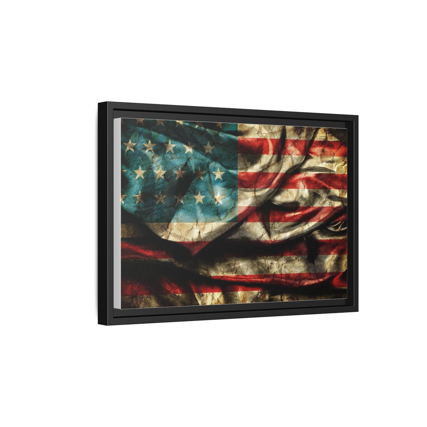 Framed American Flag Canvas