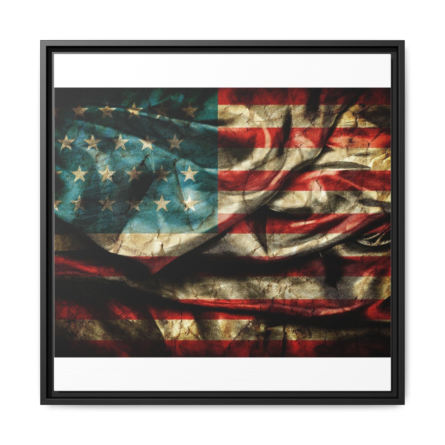 Framed American Flag Canvas