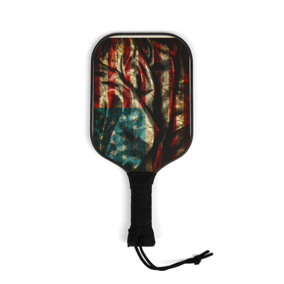 Patriotic Pickleball Paddle Set with Balls