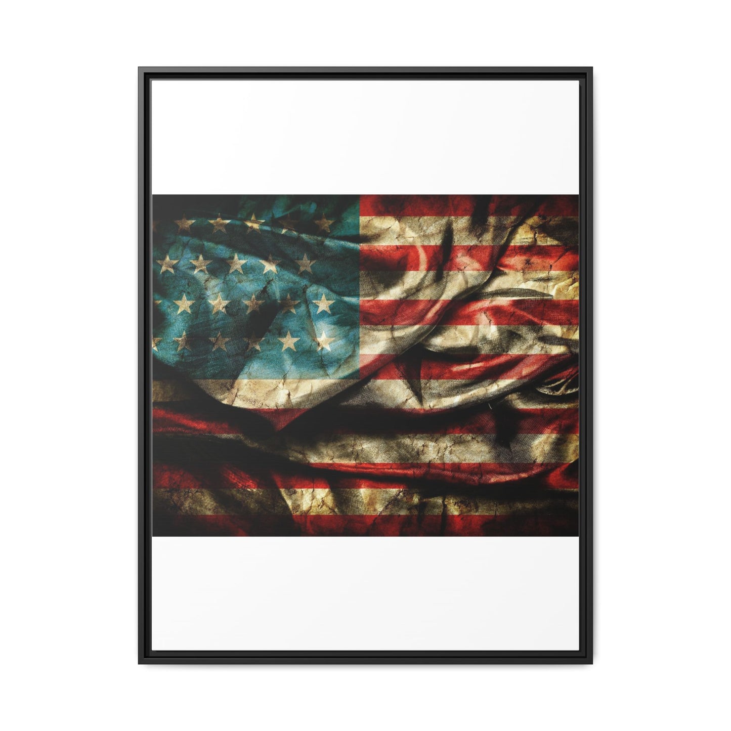 Framed American Flag Canvas