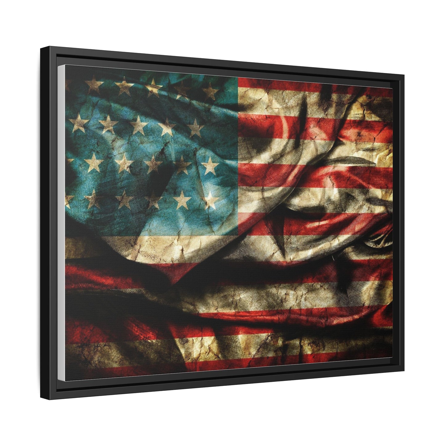 Framed American Flag Canvas