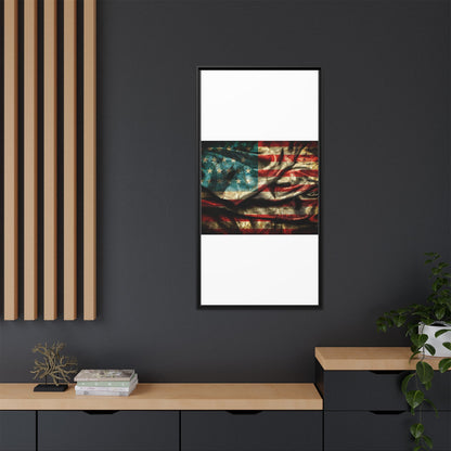 Framed American Flag Canvas