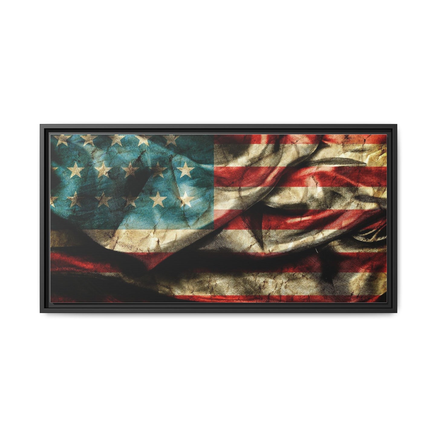 Framed American Flag Canvas