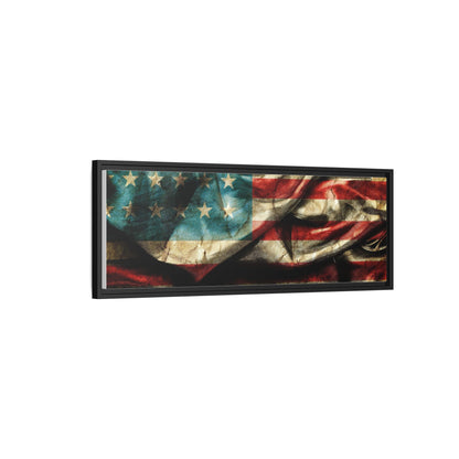 Framed American Flag Canvas