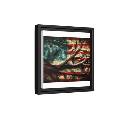 Framed American Flag Canvas