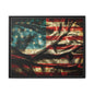 Framed American Flag Canvas