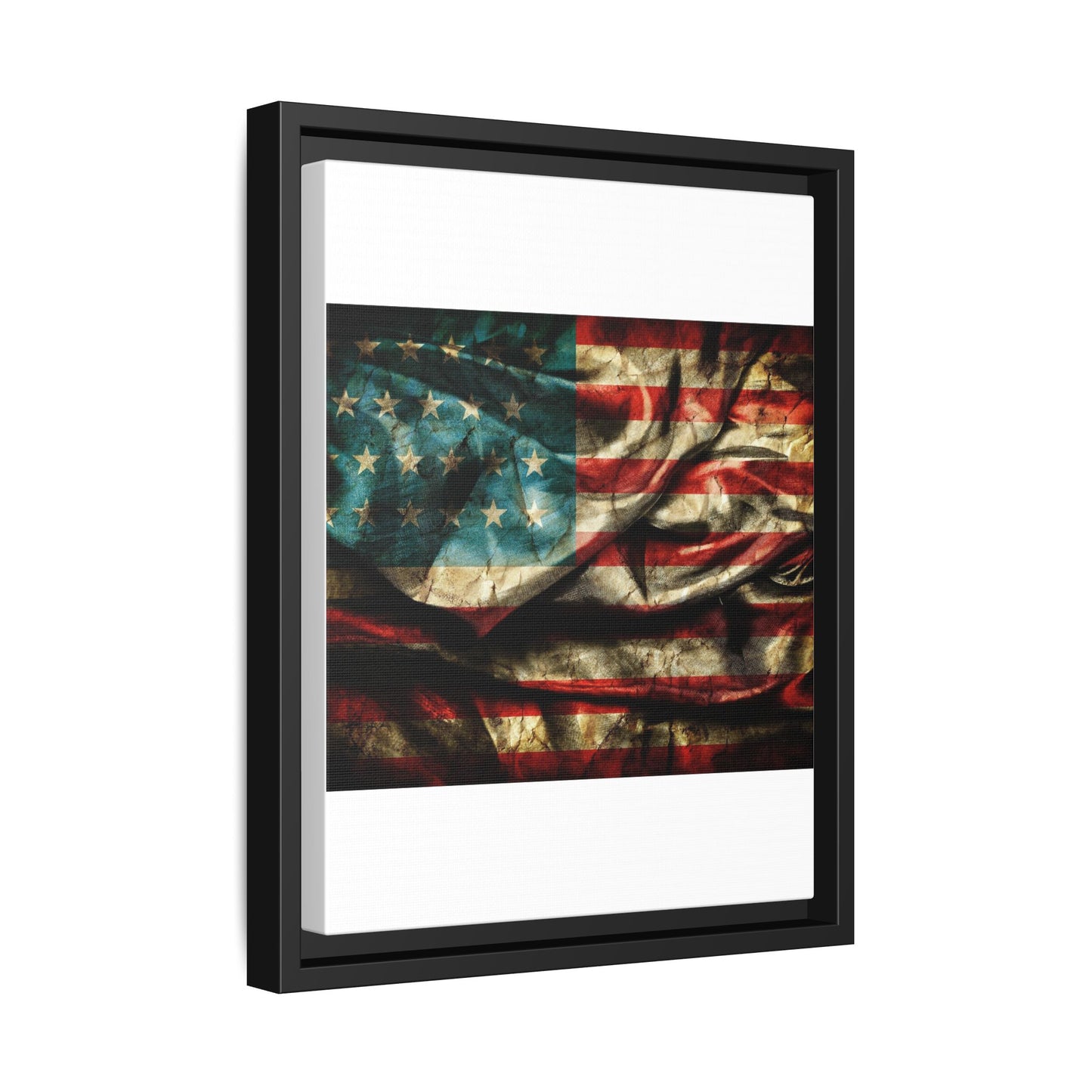 Framed American Flag Canvas