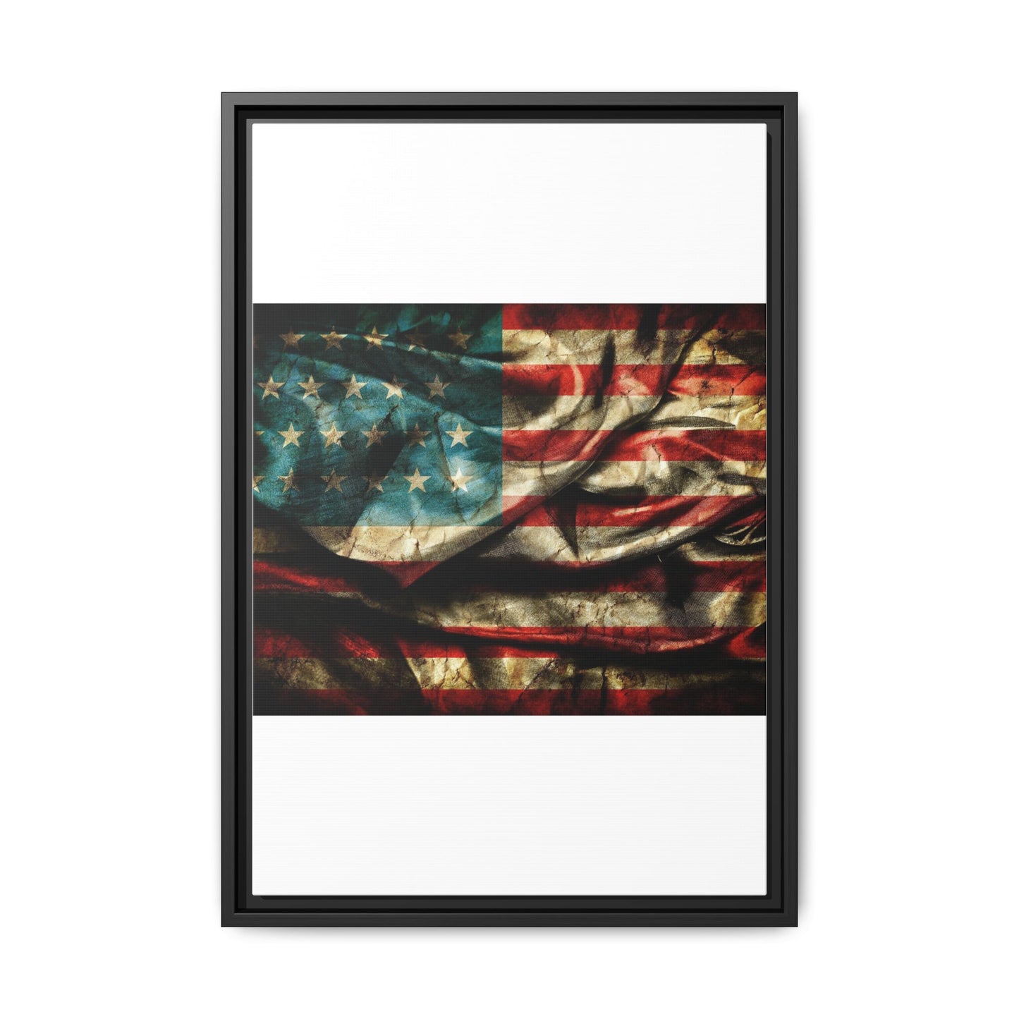 Framed American Flag Canvas