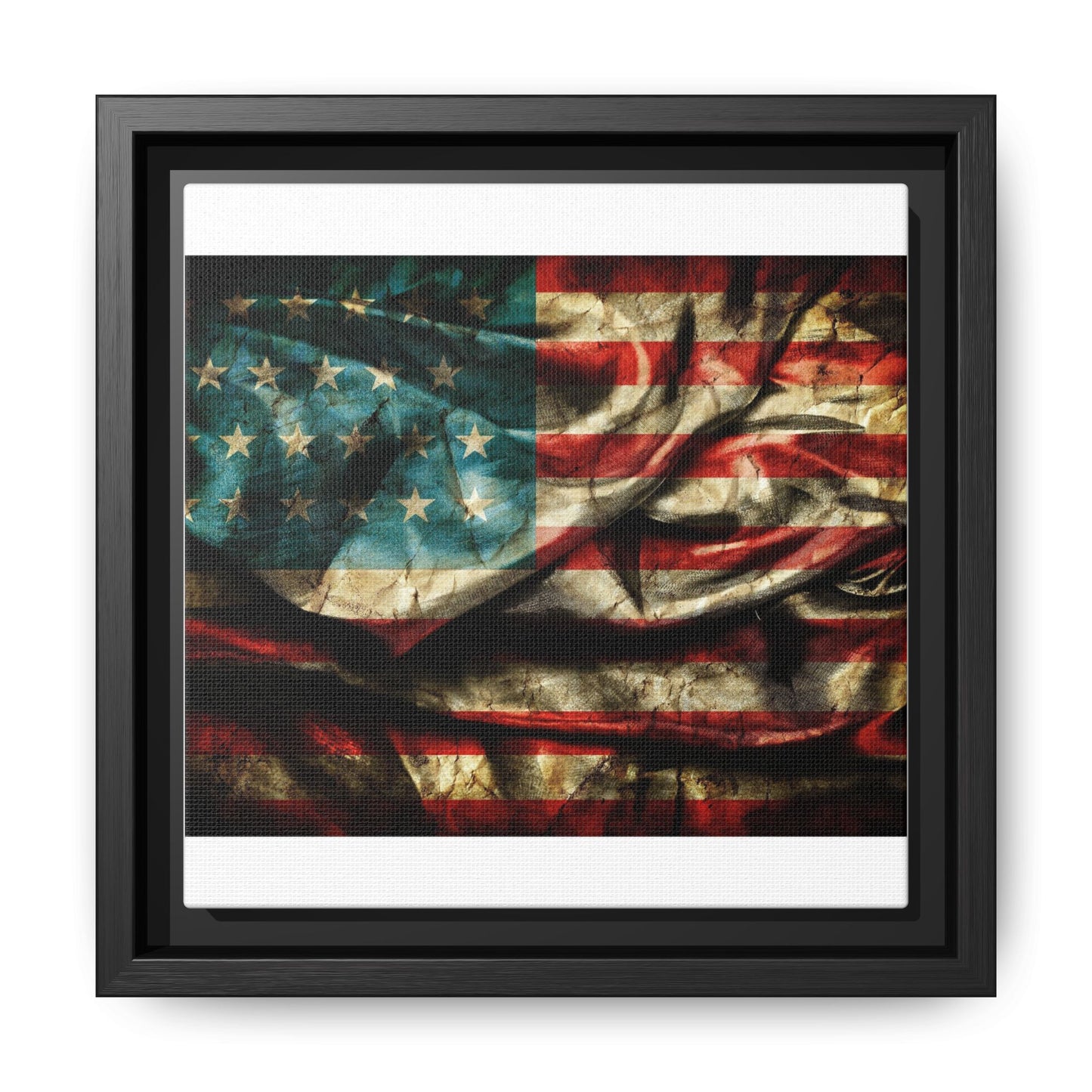 Framed American Flag Canvas