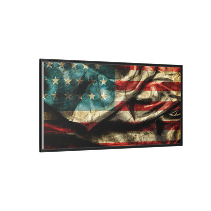 Framed American Flag Canvas