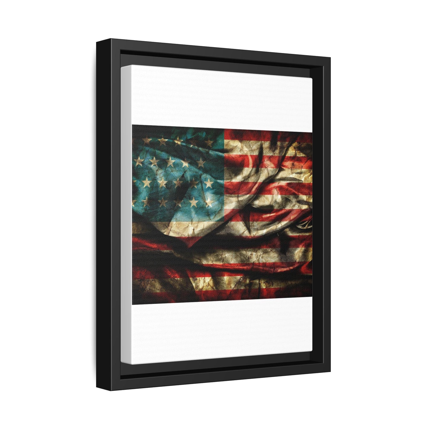 Framed American Flag Canvas