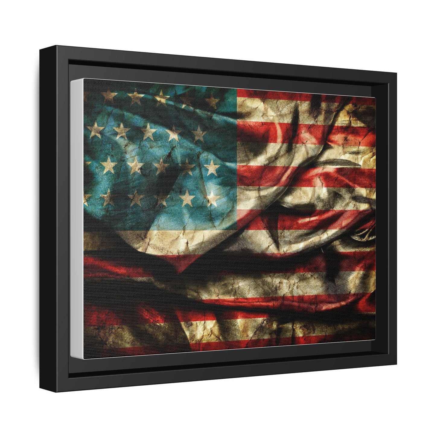 Framed American Flag Canvas