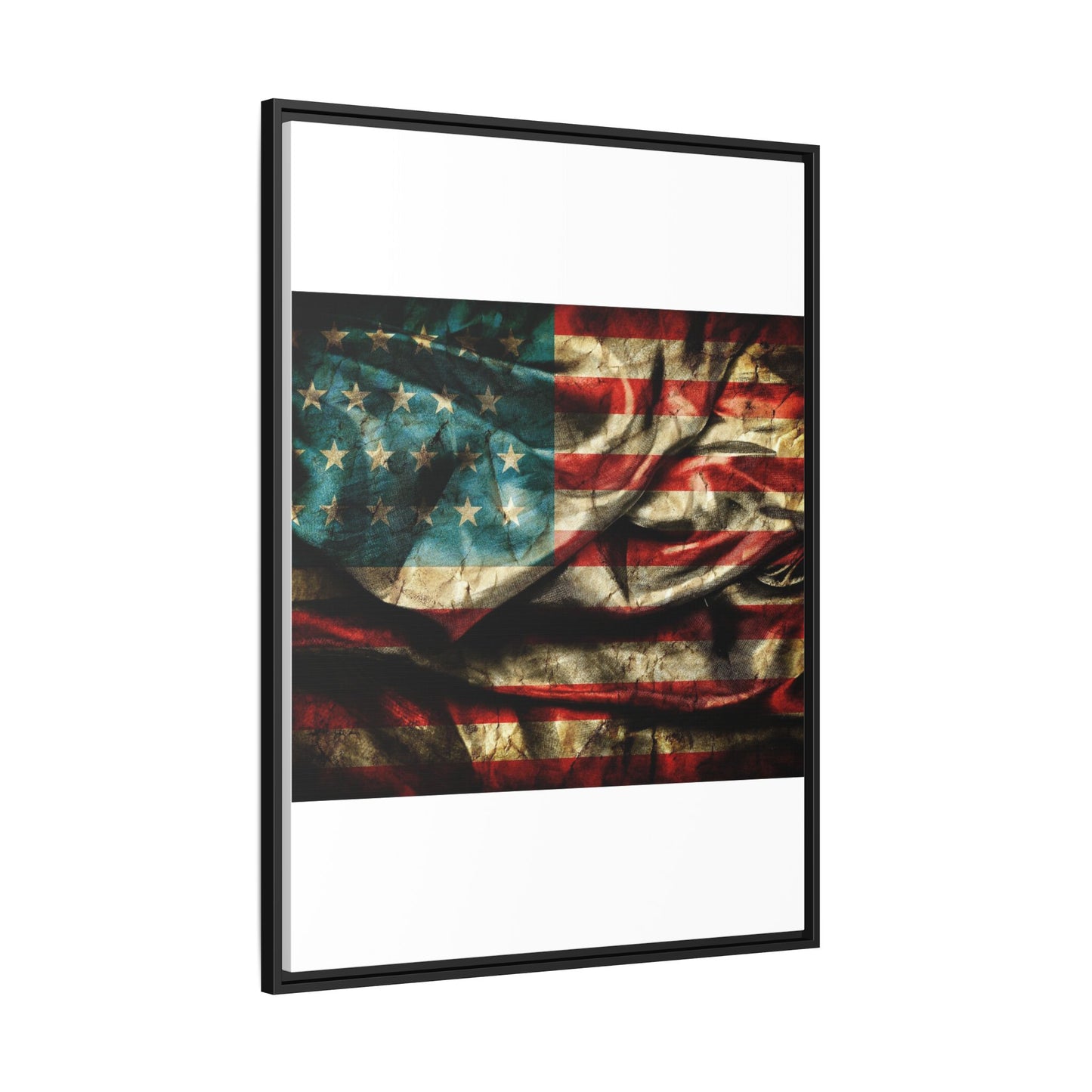 Framed American Flag Canvas