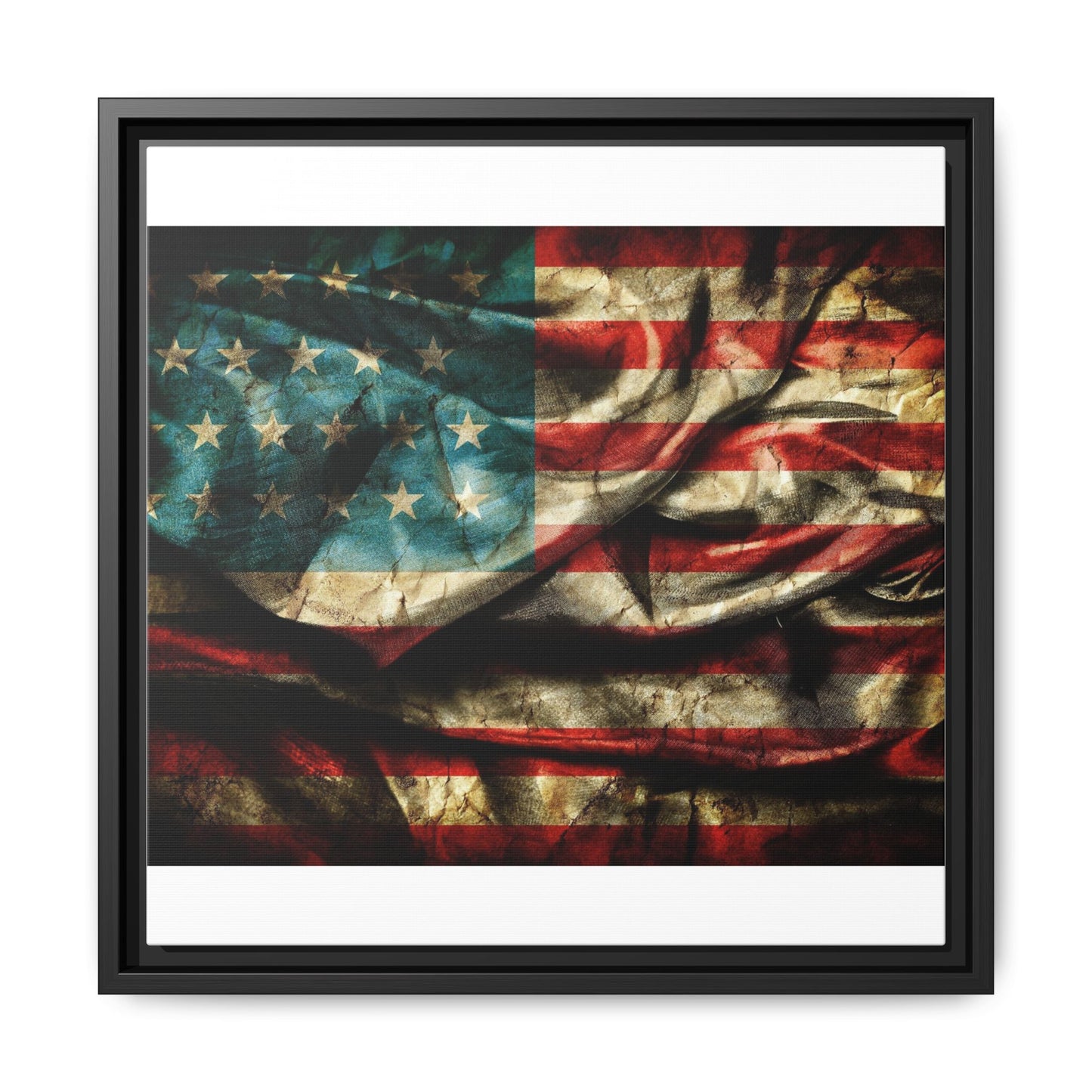 Framed American Flag Canvas