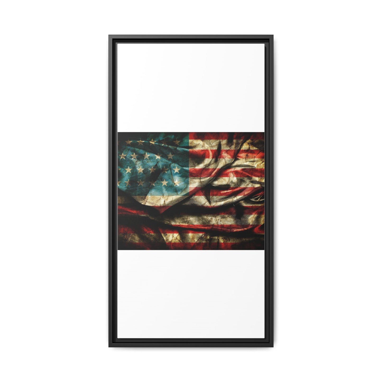 Framed American Flag Canvas