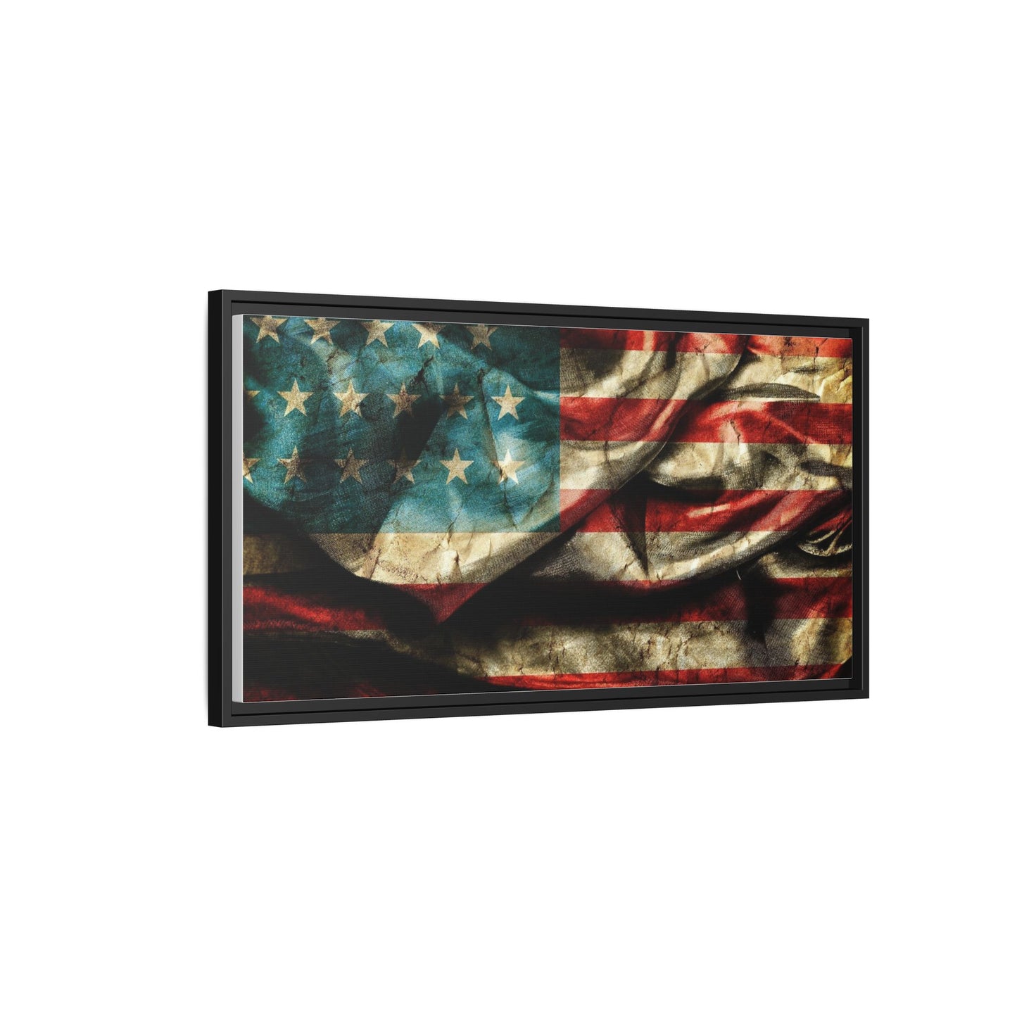 Framed American Flag Canvas