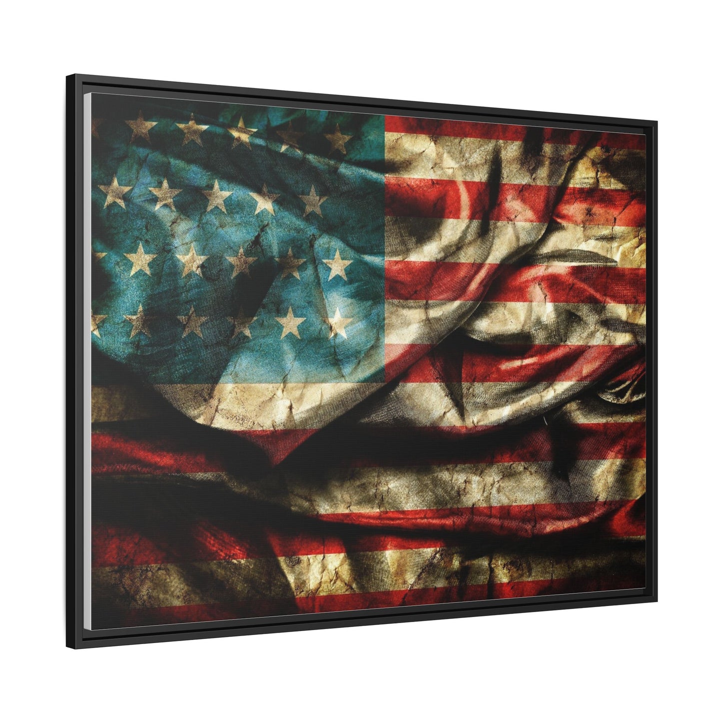 Framed American Flag Canvas