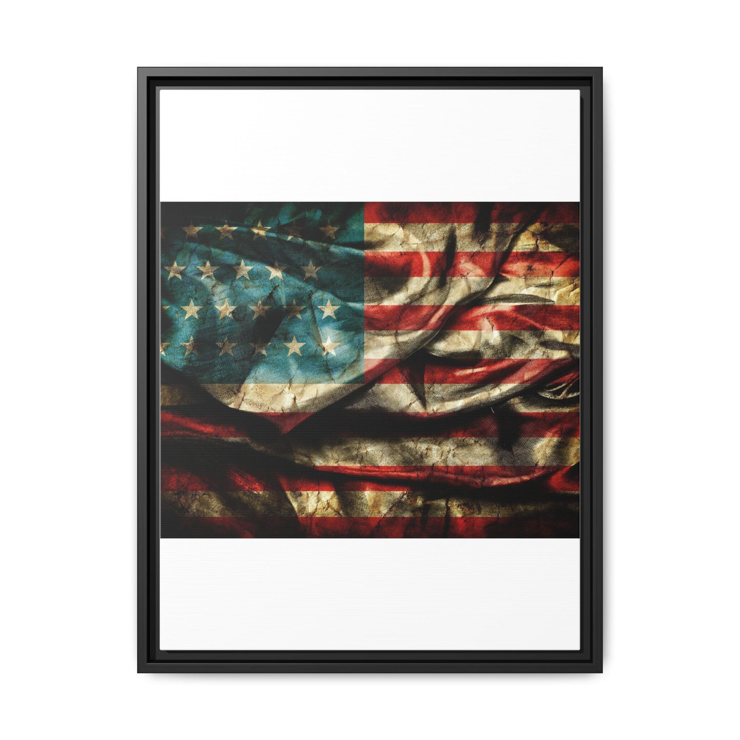 Framed American Flag Canvas