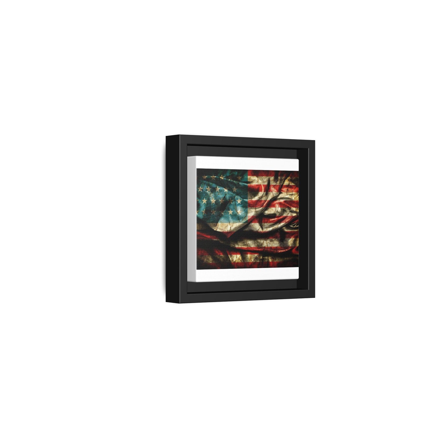 Framed American Flag Canvas