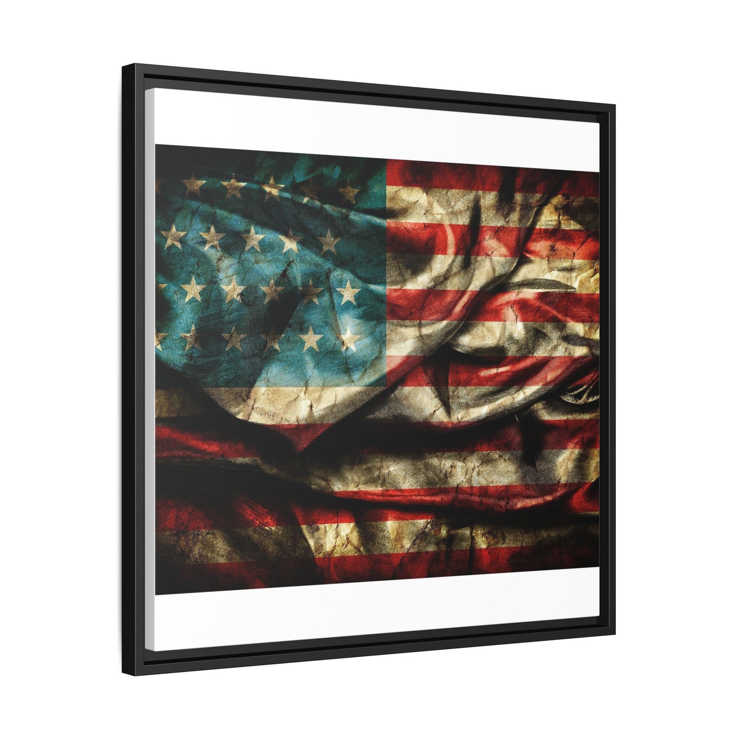 Framed American Flag Canvas