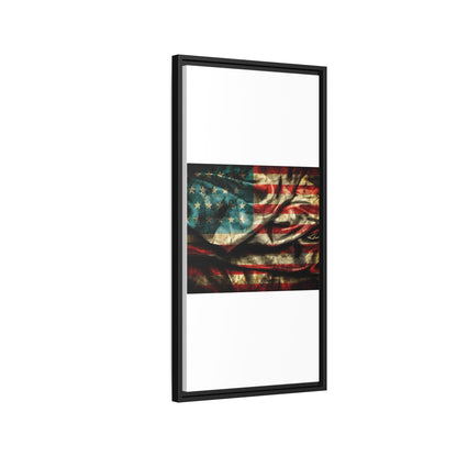 Framed American Flag Canvas