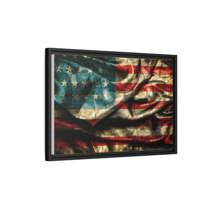 Framed American Flag Canvas