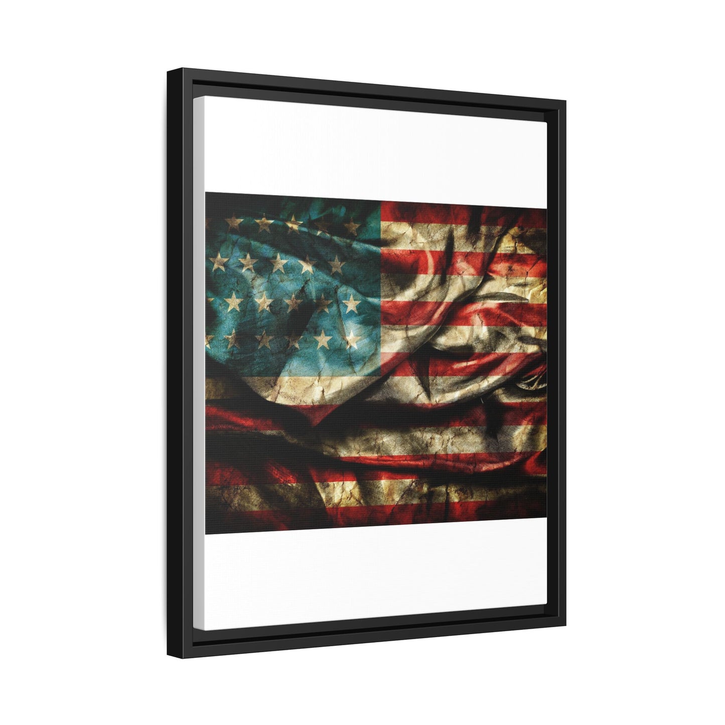 Framed American Flag Canvas