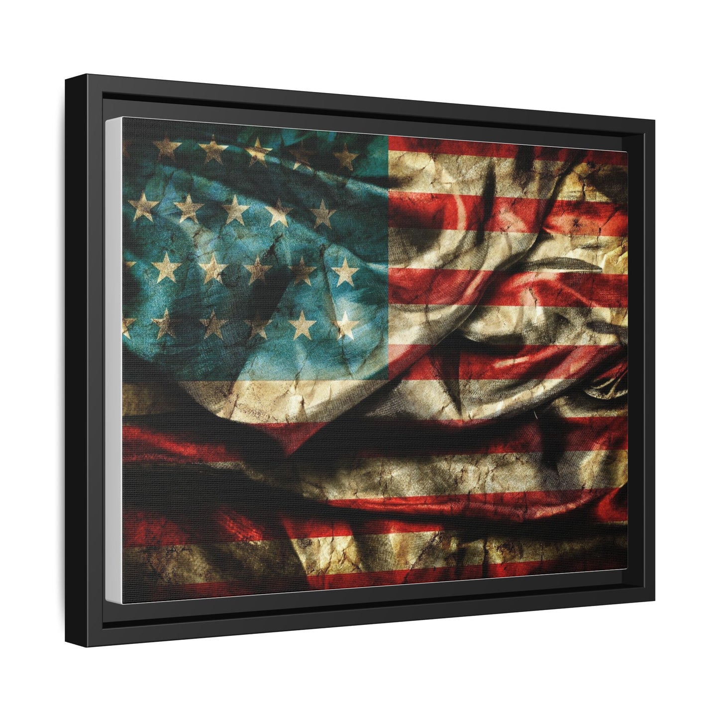 Framed American Flag Canvas