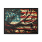 Framed American Flag Canvas