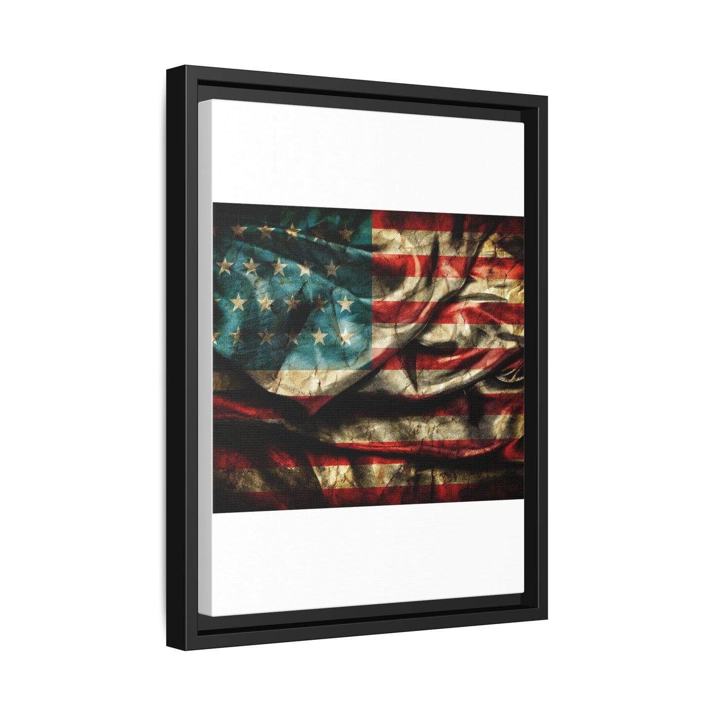 Framed American Flag Canvas