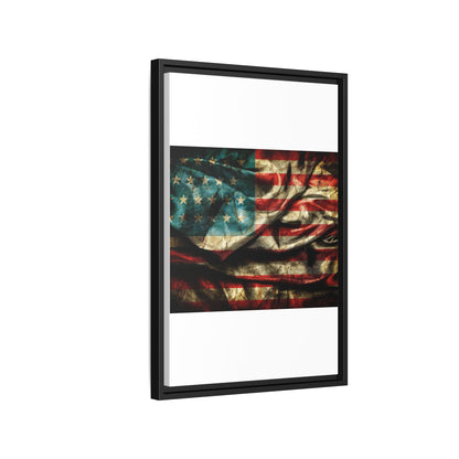 Framed American Flag Canvas