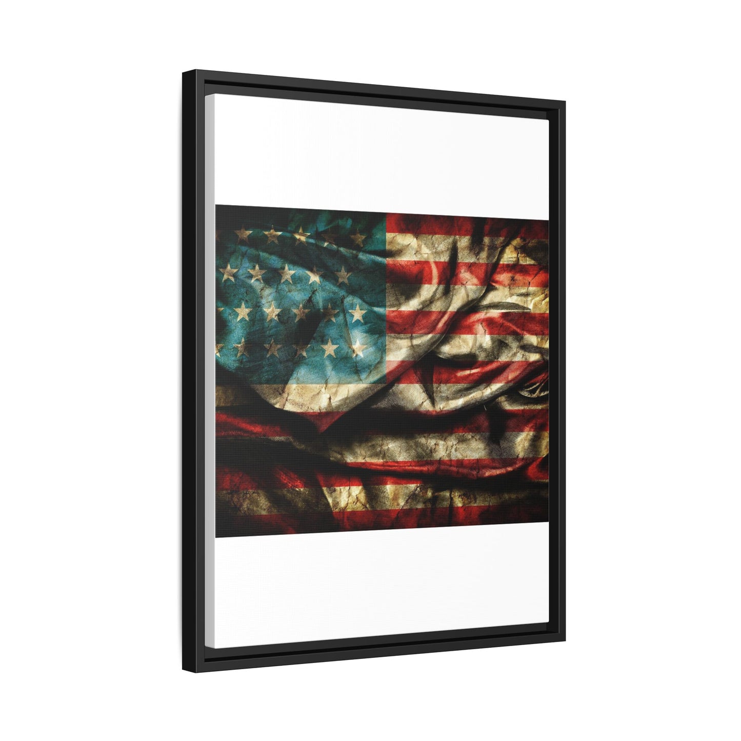 Framed American Flag Canvas