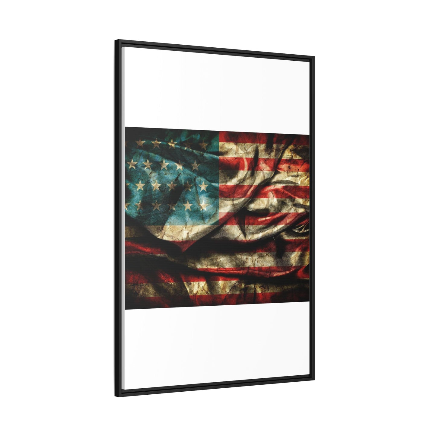 Framed American Flag Canvas