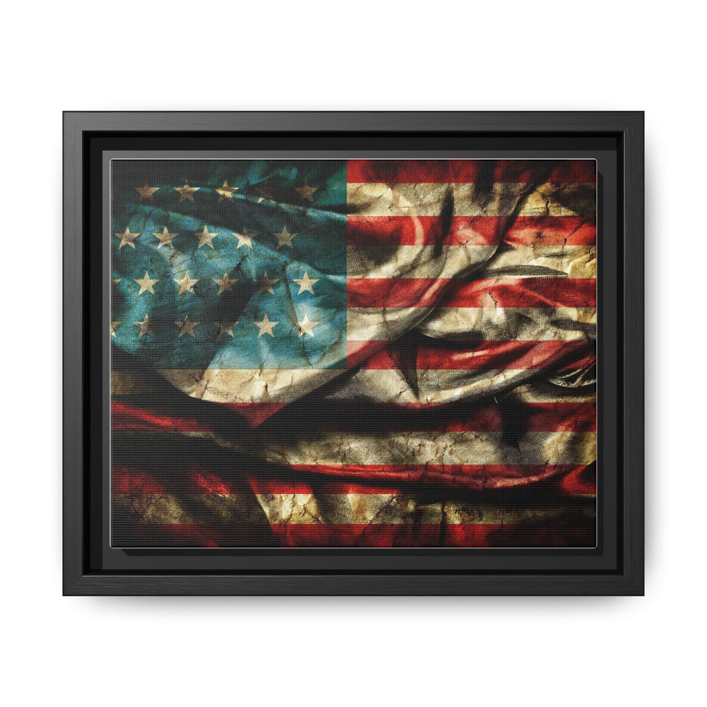 Framed American Flag Canvas