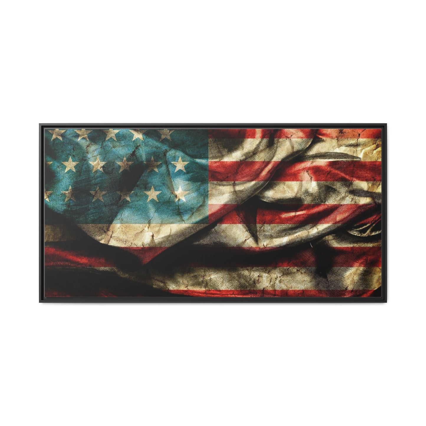 Framed American Flag Canvas