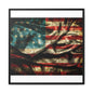 Framed American Flag Canvas