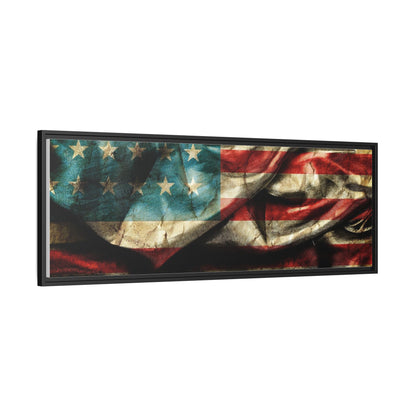 Framed American Flag Canvas