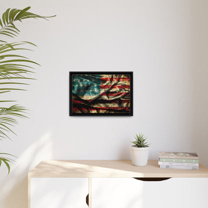 Framed American Flag Canvas