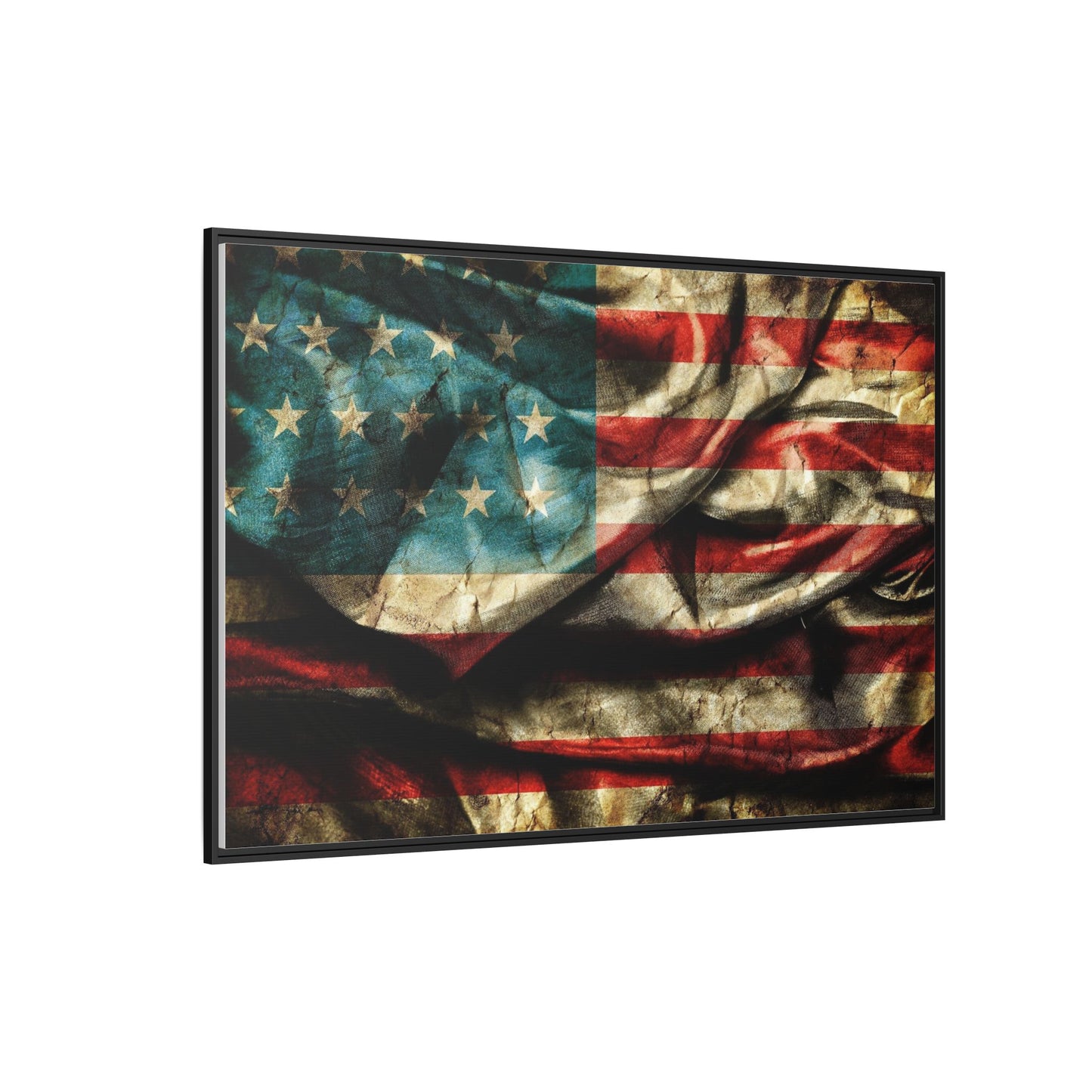 Framed American Flag Canvas