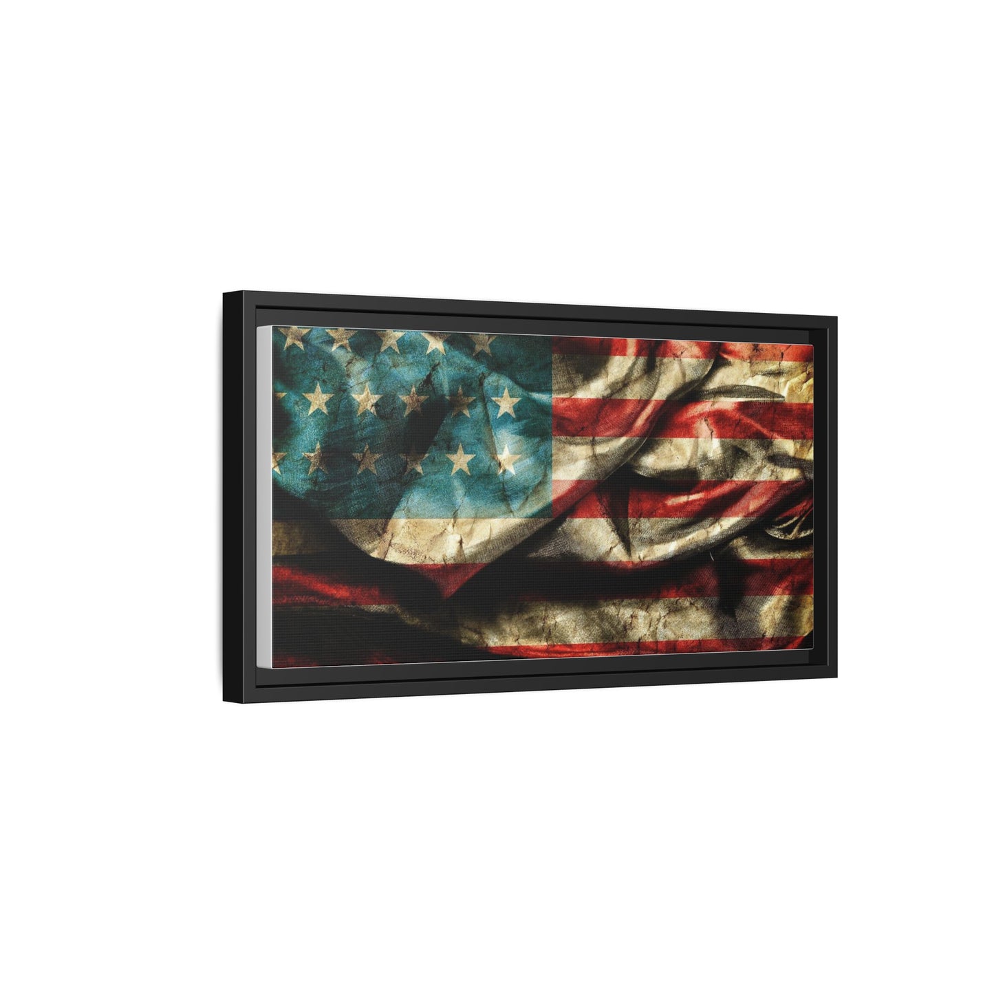 Framed American Flag Canvas