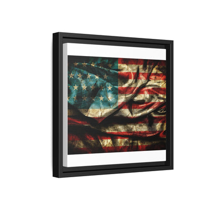 Framed American Flag Canvas