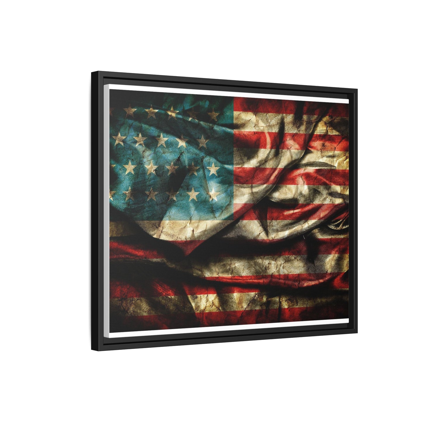 Framed American Flag Canvas