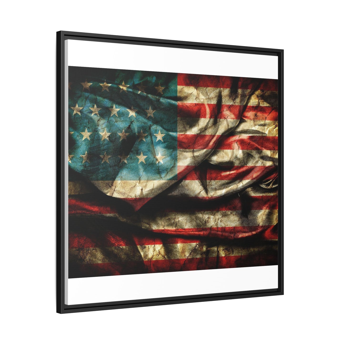 Framed American Flag Canvas