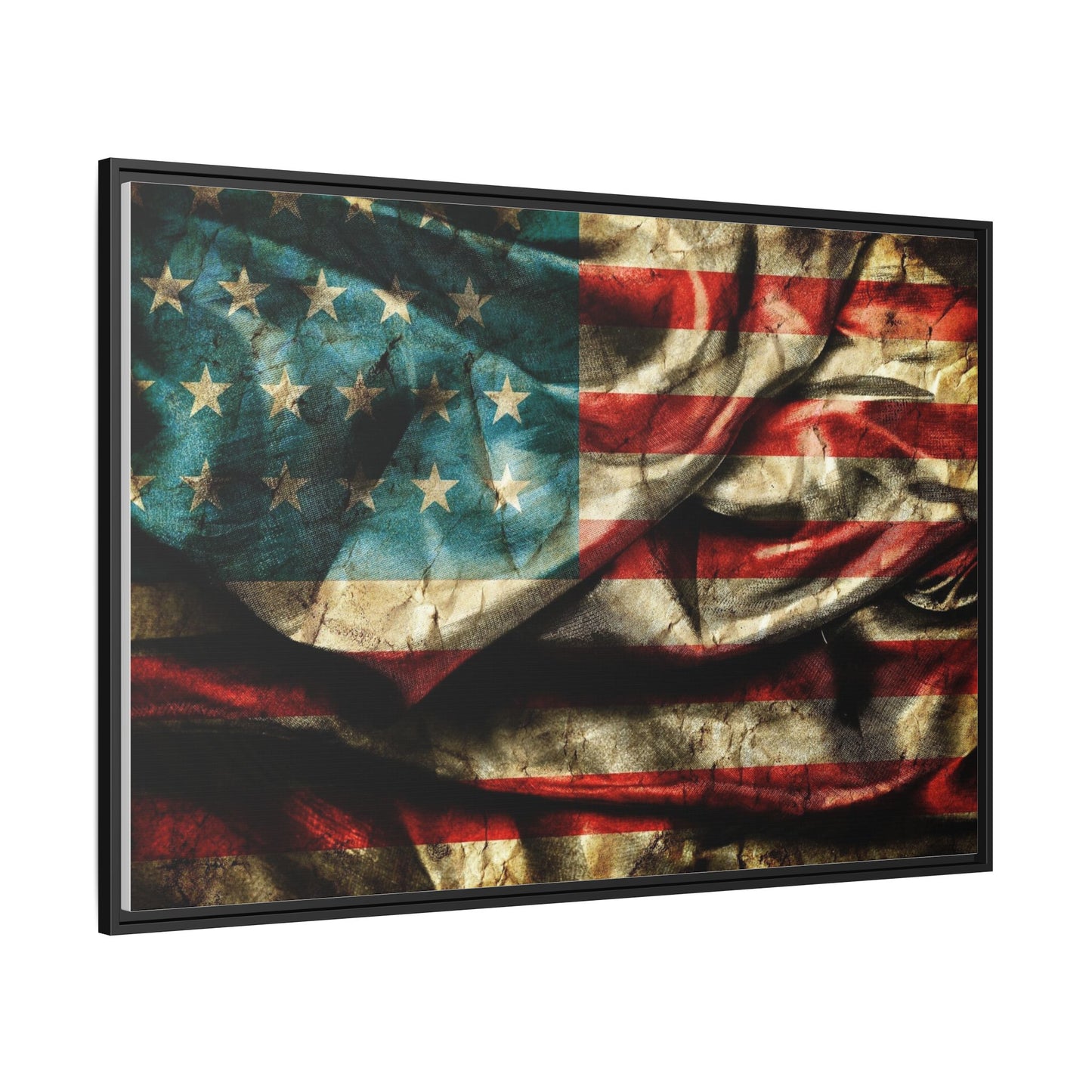 Framed American Flag Canvas