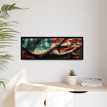 Framed American Flag Canvas