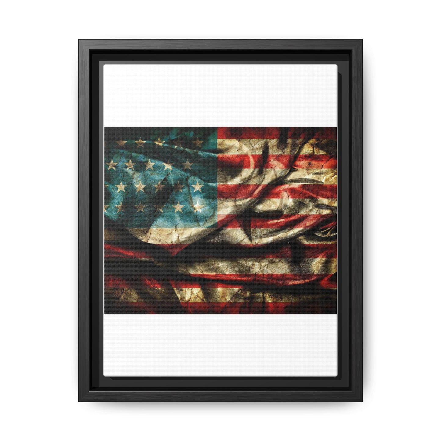 Framed American Flag Canvas