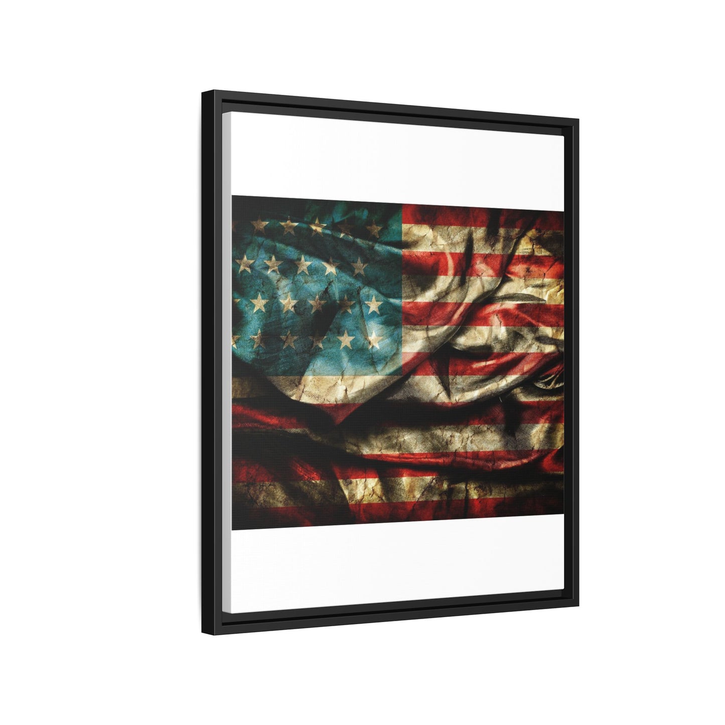 Framed American Flag Canvas