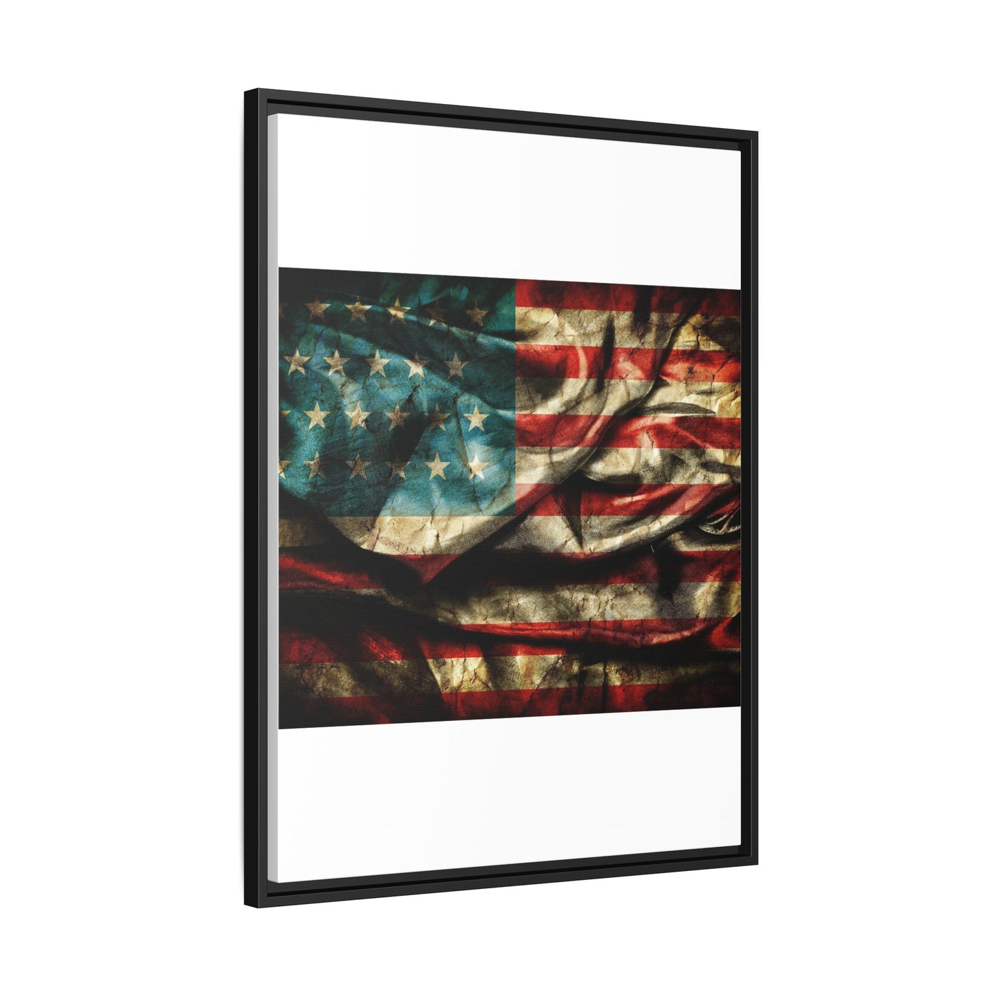 Framed American Flag Canvas